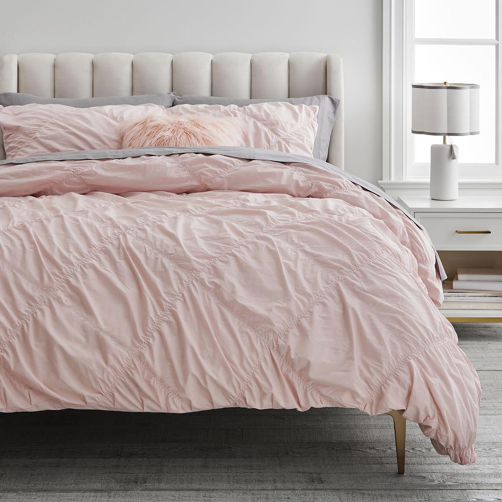 ruched diamond duvet cover